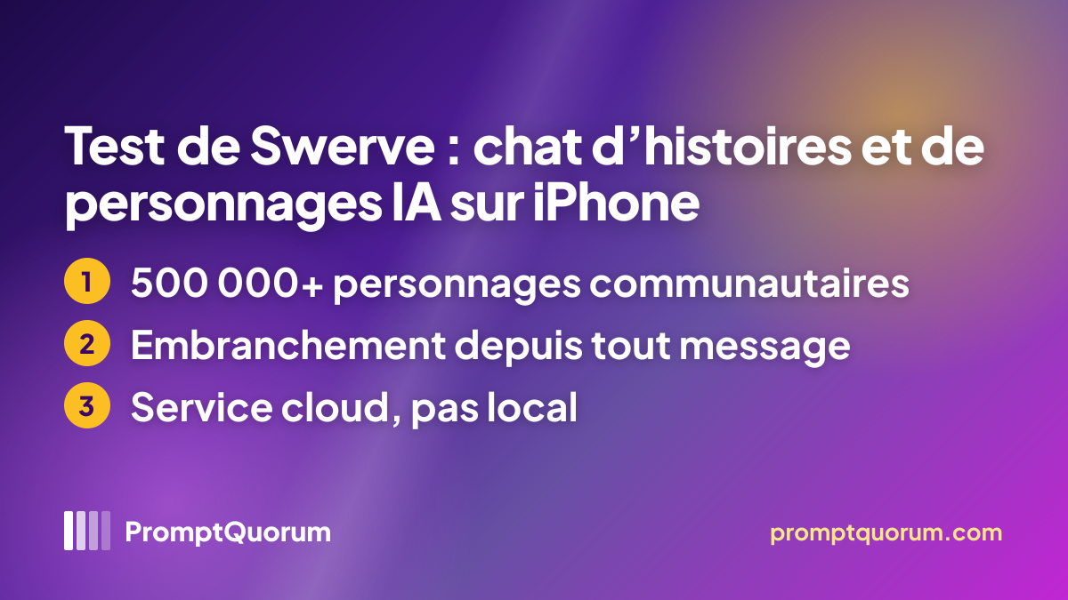 Test de Swerve : chat d’histoires et de personnages IA sur iPhone