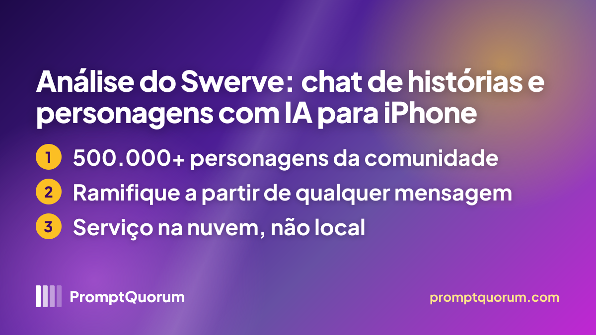 Análise do Swerve: chat de histórias e personagens com IA para iPhone