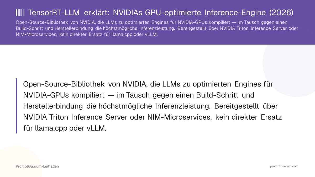 TensorRT-LLM erklärt: NVIDIAs GPU-optimierte Inference-Engine (2026)
