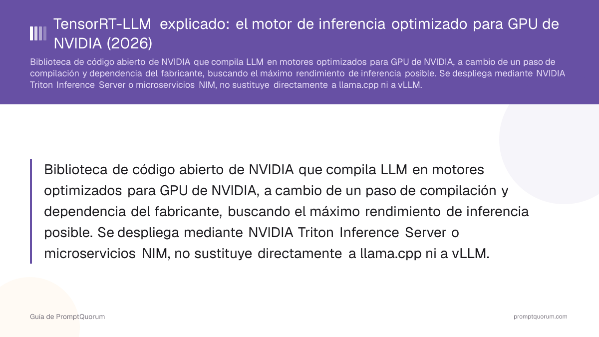 TensorRT-LLM explicado: el motor de inferencia optimizado para GPU de NVIDIA (2026)