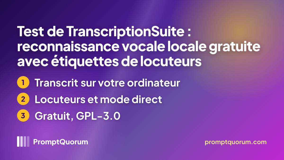 Test de TranscriptionSuite : reconnaissance vocale locale gratuite avec étiquettes de locuteurs