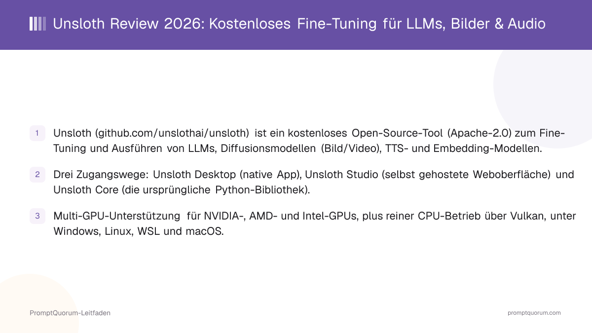 Unsloth Review 2026: Kostenloses Fine-Tuning für LLMs, Bilder & Audio