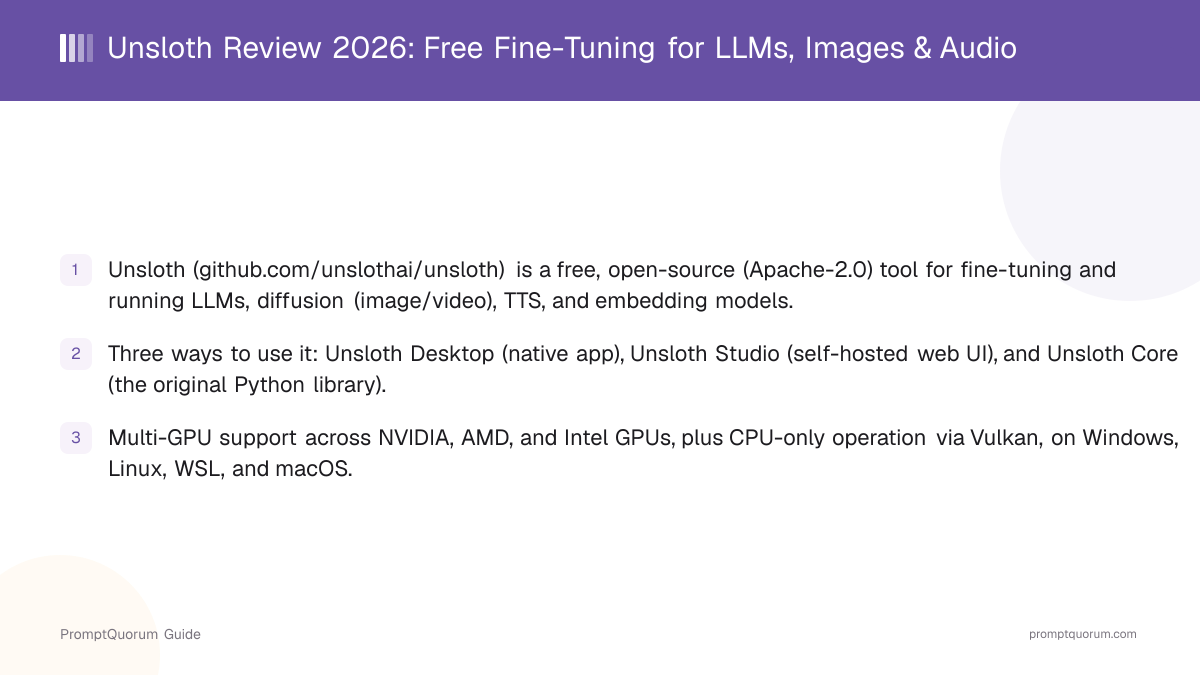 Unsloth Review 2026: Free Fine-Tuning for LLMs, Images & Audio