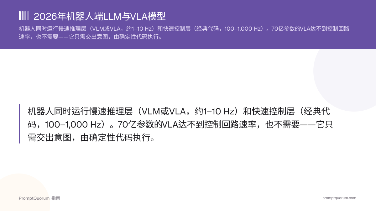 2026年机器人端LLM与VLA模型:哪些行得通,哪些行不通