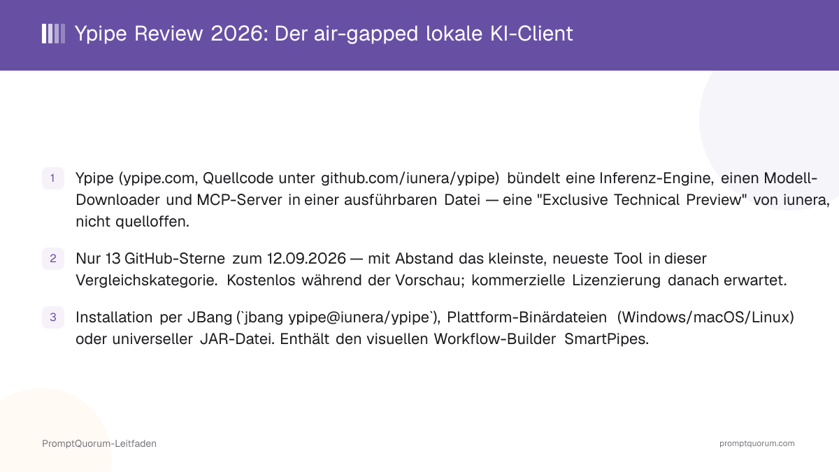 Ypipe Review 2026: Der air-gapped lokale KI-Client (technische Vorschau)